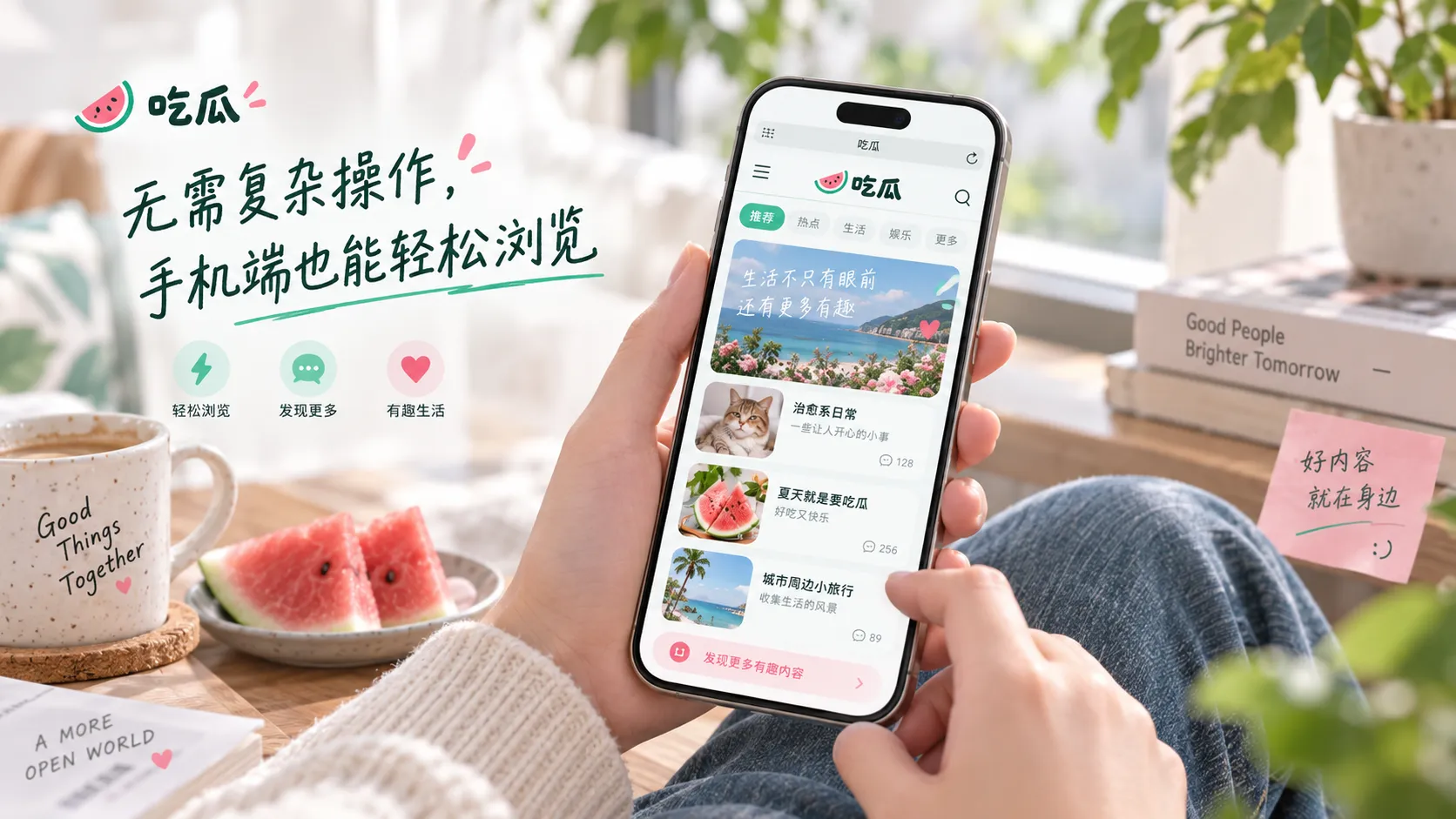 移动设备上的内容浏览界面